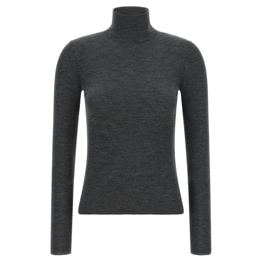 Max Mara Gray Virgin Wool Women's Cardigan